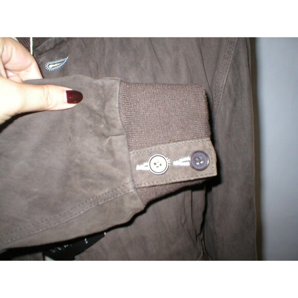 New NWT $1900 Mens M L US 40 Designer 50 Italy Gimo's Suede Leather Jacket Brown - Picture 5 of 11